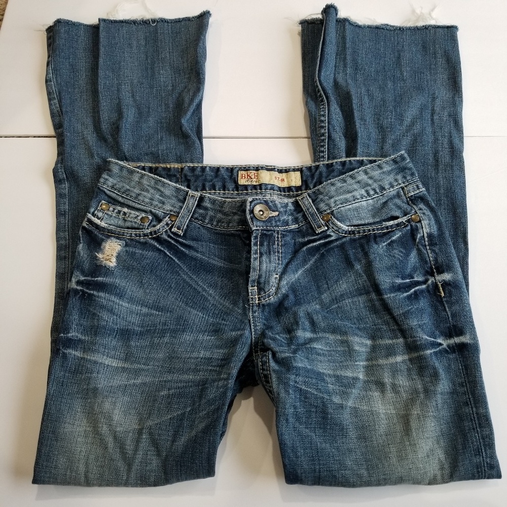 BKE Star Bootcut Fringe Bottom Jeans 27x33.5